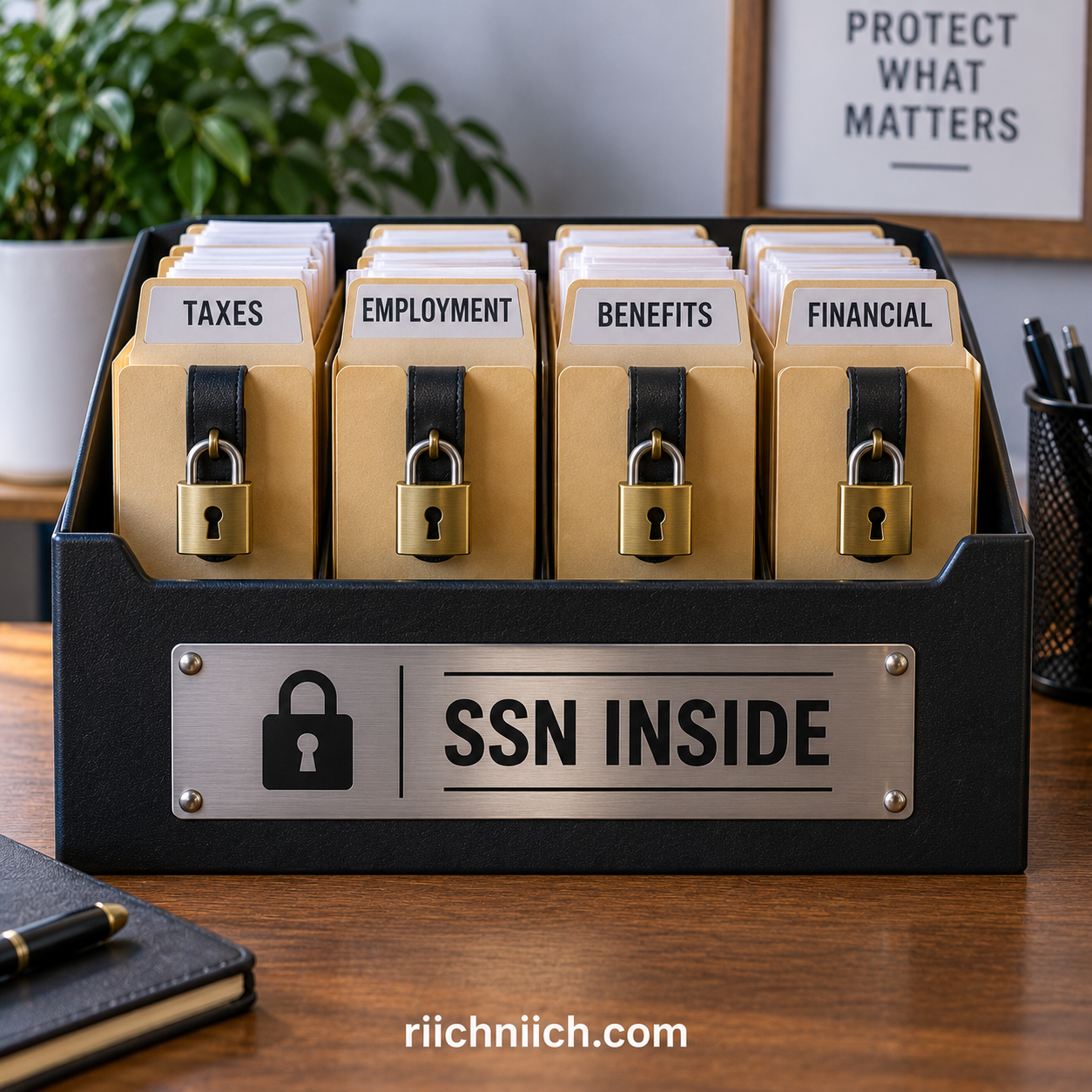 how to protect your Social Security number: Locked Document Organizer for Secure Files