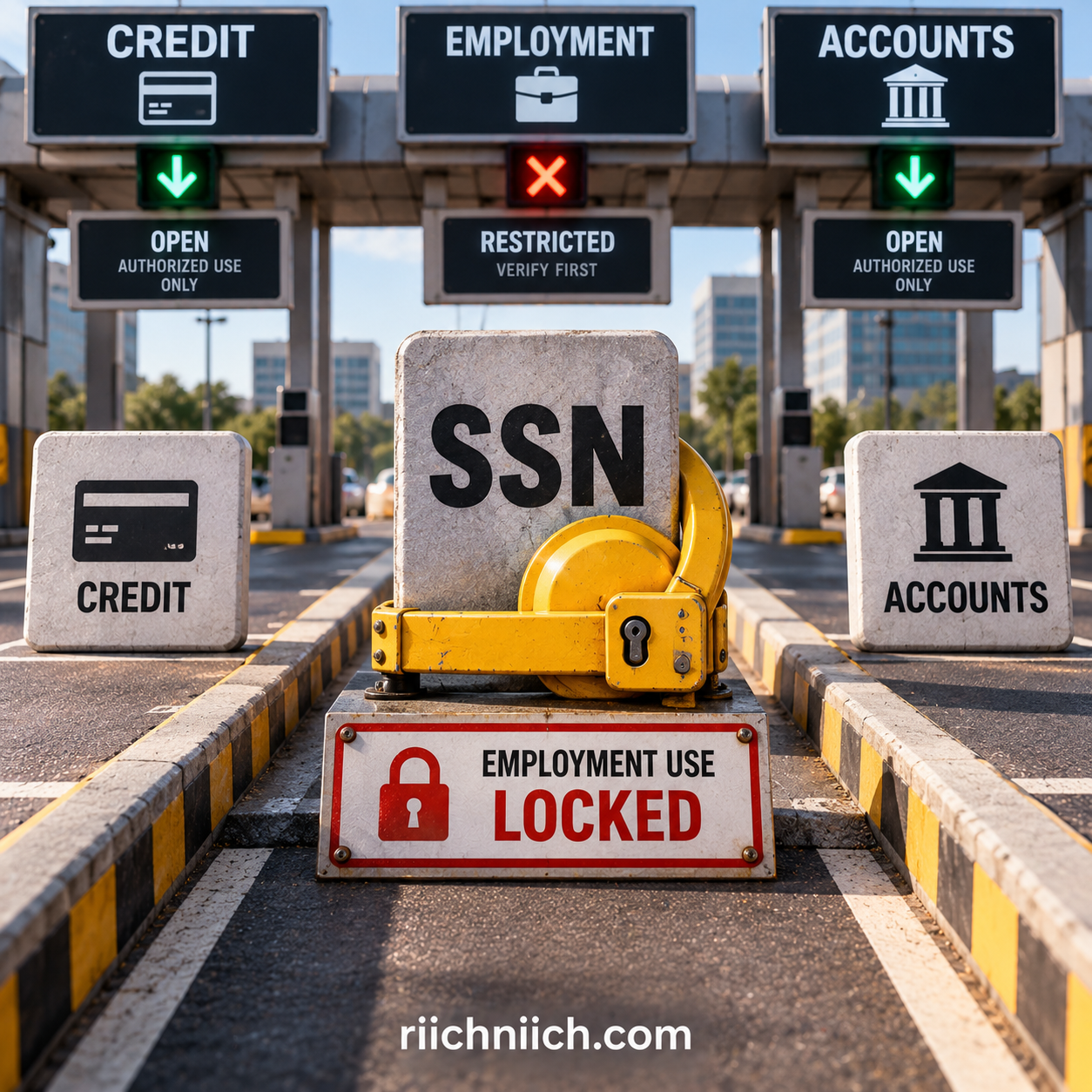 how to protect your Social Security number: SSN Employment Lane Locked