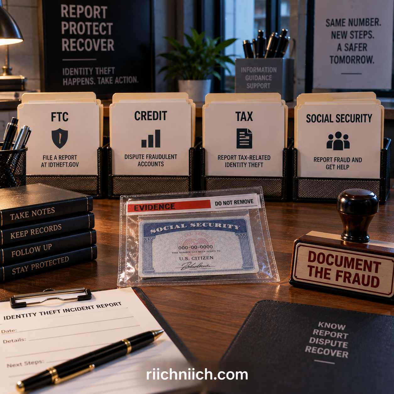 how to protect your Social Security number: Identity Theft Documentation Desk
