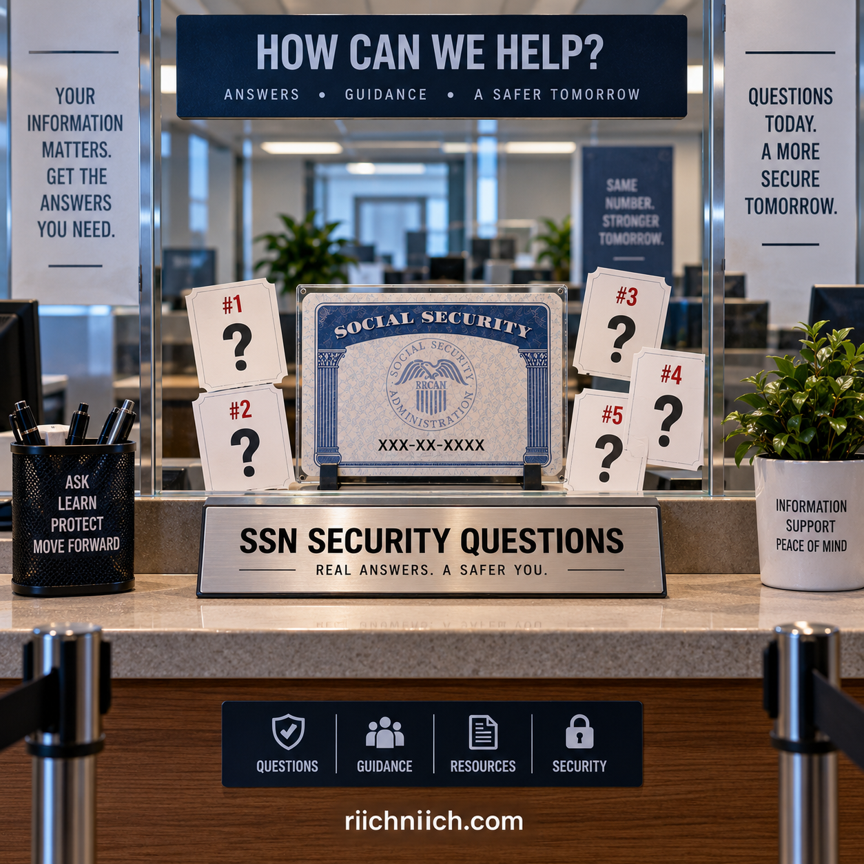 how to protect your Social Security number: Social Security Help Desk Display