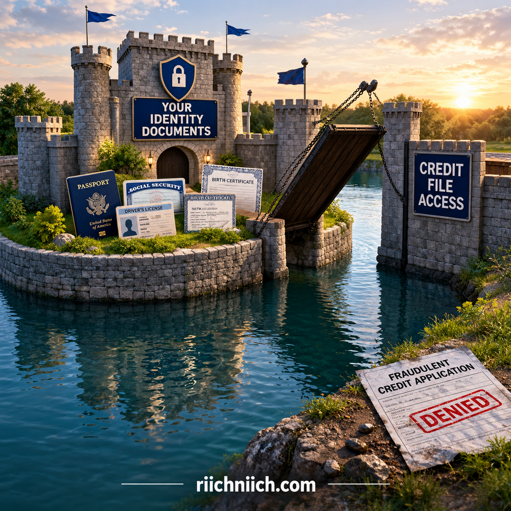 how to freeze your credit: Identity Fortress at Sunset