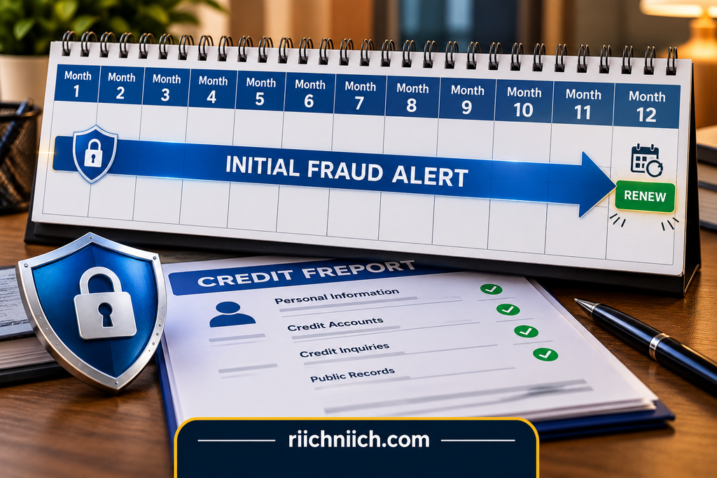 how to place a fraud alert: Initial Fraud Alert Calendar