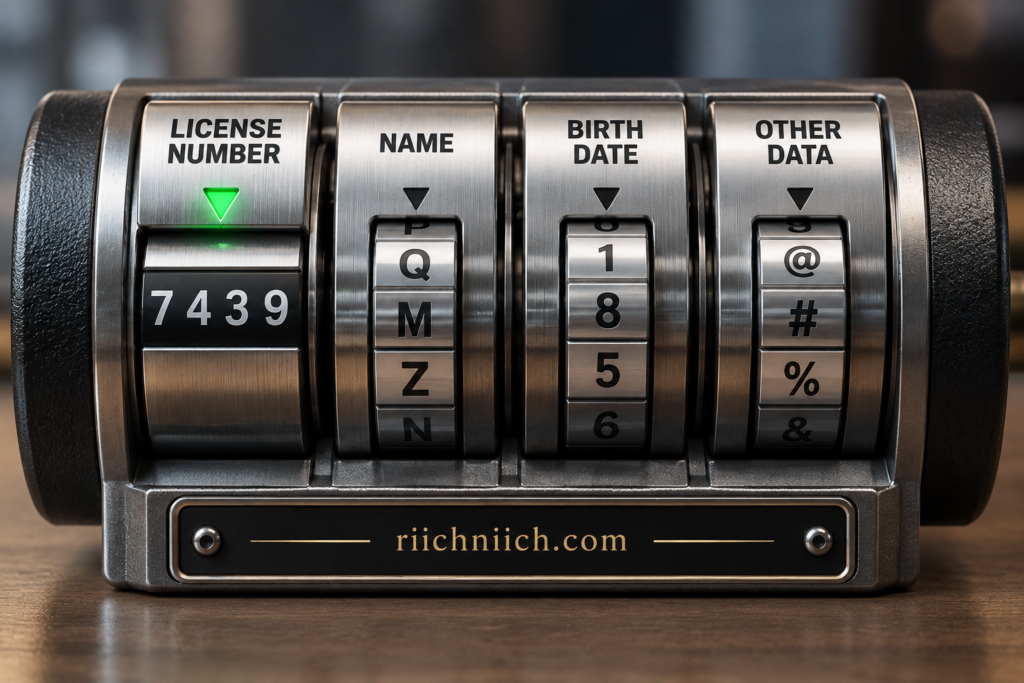 how to protect your driver's license from identity theft: Brushed Metal Cybersecurity Combination Lock