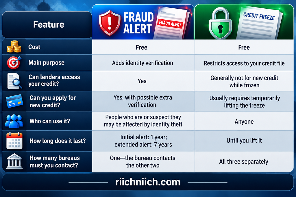 how to place a fraud alert: Fraud Alert vs. Credit Freeze Guide