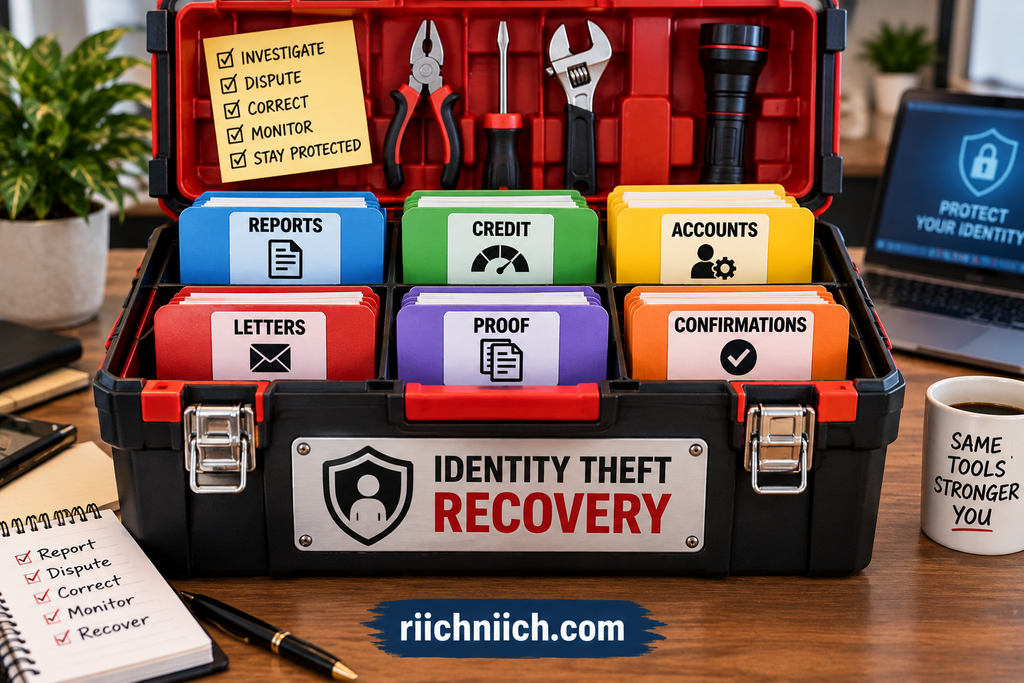 how to recover from identity theft: Identity Theft Recovery Toolbox — Organize Everything You Need to Recover