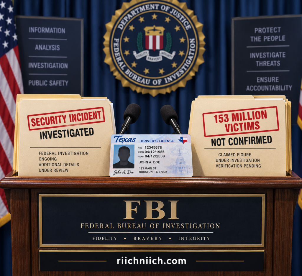 153 million driver's license data breach: FBI Press Briefing with Case Files