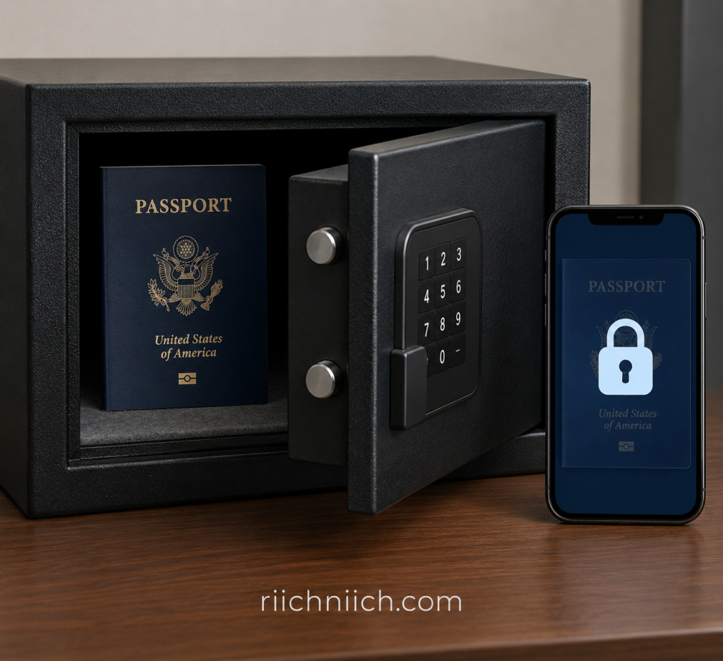 how to protect your passport from identity theft: Secure Passport Safe and Smartphone