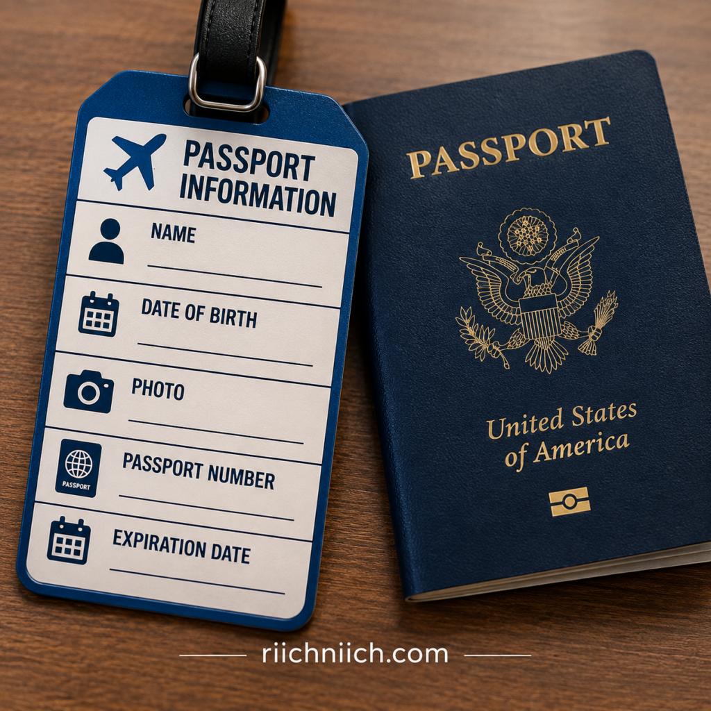 how to protect your passport from identity theft: Passport Information Tag and United States Passport