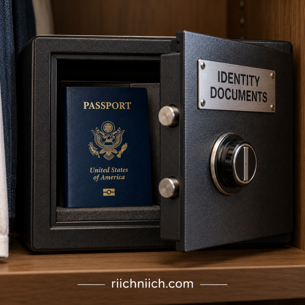 how to protect your passport from identity theft: Secure Lockbox with Passport