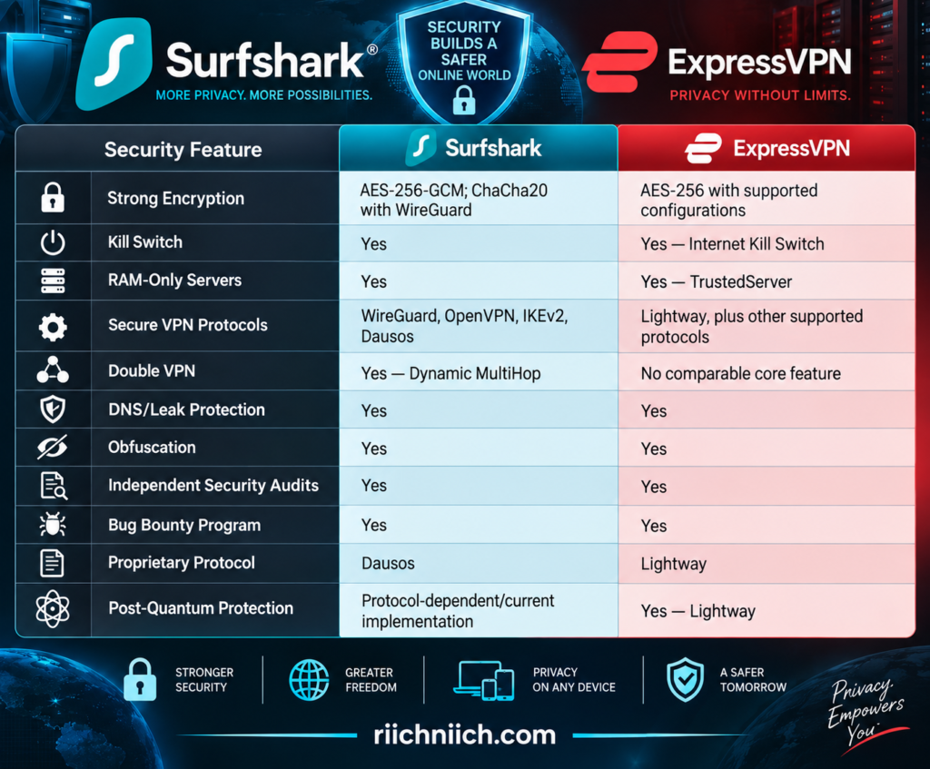 surfshark vs expressvpn: Surfshark vs ExpressVPN Security Comparison