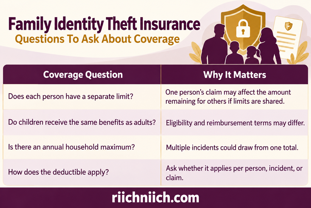 identity theft insurance: Plum and Gold Family Resource Infographic