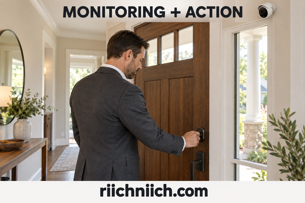 best dark web monitoring services: Locking the door under camera watch