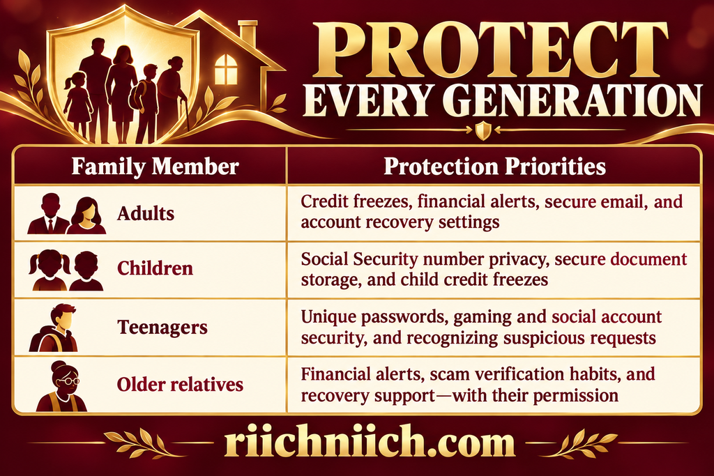 identity theft prevention checklist:
Protect every generation