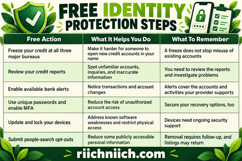 identity theft prevention checklist: Free identity protection checklist