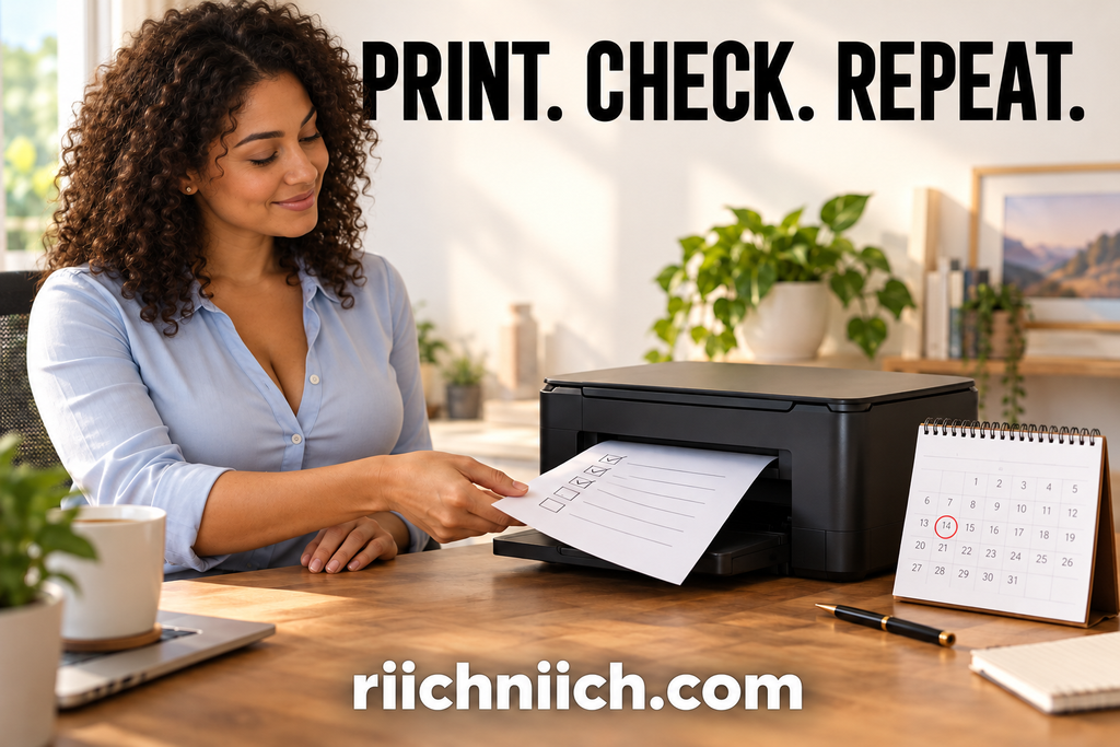 identity theft prevention checklist: Home Office Printer Checklist