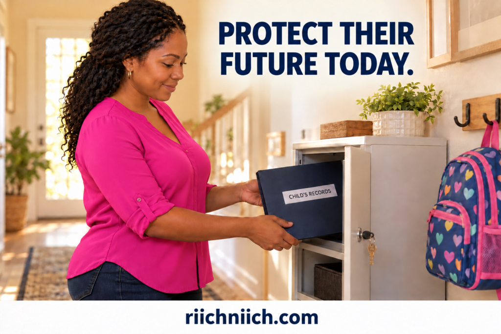 what is synthetic identity theft: Safely storing child records
